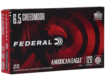 Federal AE65CRD2 American Eagle Rifle 6.5Creedmoor 120gr Open Tip Match 20 Per Box/10 Case