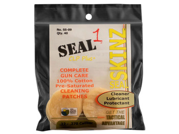 Seal 1 SS-09 Seal SKINZ Cleaning Patches/Cloths 22-270 Cal 1.25" Cotton