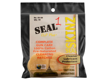 Seal 1 SS-09 Seal SKINZ Cleaning Patches/Cloths 22-270 Cal 1.25" Cotton