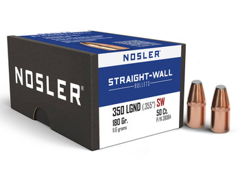 Nosler 38064 Straight Wall 350Legend 180gr Power Point 50CT