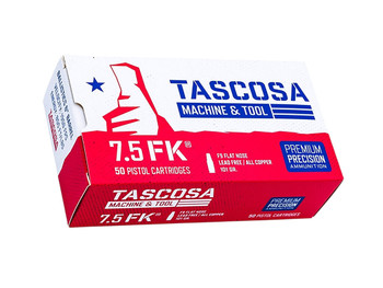 Tascosa Machine and Tool TMTAMMOF9 7.5FK 101gr Flat Nose 50 Per Box/12 Case