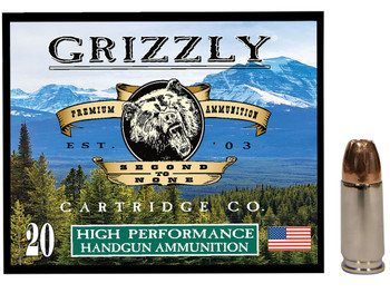 Grizzly Ammo GC9+P+CM99mm+P Luger 115gr Jacketed Hollow Point 20 Per Box/10 Case