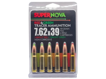 Supernova PMSN762MP Green/Red Tracer 7.62x39mm 110gr Full Metal Jacket 6 Per Box/60 Case