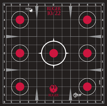 Allen 27991 Ruger 10/22 Adhesive Target Black/Red 5Pack                                                                                                                                                 