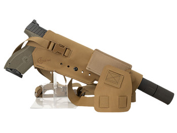 Cole-tac VWX103 Varmint Wrangler XL Pistol Holder Chest Coyote Brown Right Hand