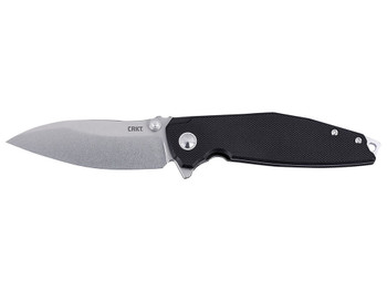 CRKT 2540 IBISD EDC 3.09" Folding Plain Stonewashed D2 Steel Blade, Black G10 Handle