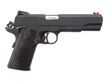 T R Imports 191145BLACK 1911 45 ACP 7+1 Overall Black, Black Polymer Grip