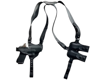 1791 Gunleather NSS2.1SBLHR Optic Ready Shoulder Horizontal Black Fits Glock 17 Right Hand