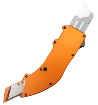 Templar Knife  Squire Utility OTF Razor Plain Orange Anodized 5.38" Aluminum Handle                                                                                                                     