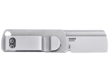 CRKT 7118 Box Key EDC 1.24" Folding Plain Stonewashed 12C27 Sandvik SS Blade, Stainless Steel Handle
