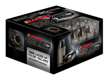 Barnes Bullets 21551 TAC-XPD Defense Handgun 9mmLuger +P 115gr 20 Per Box/10 Case