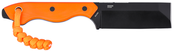 CRKT 4037ER Razel EDC 2.97" Fixed Chisel Plain Black Oxide D2 Steel Blade, Orange G10 Handle                                                                                                            