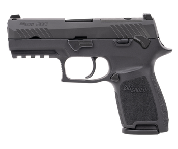 Sig Sauer 320C9BSSPMSMA P320 *MA Compliant Compact 9mm Luger 10+1 3.90" Black DLC Barrel, Black Nitron Stainless Steel Optic Ready/Serrated Slide, Black Stainless Steel Frame w/Picatinny Rail, Texture