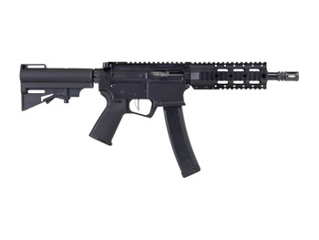 Dpms Panther Arms DP51655221916 Kitty Kat S9 9mm Luger 33+1 8" Black Nitride Heavy Threaded Barrel, Black Hardcoat Anodize Aluminum Receiver w/Picatinny Rail, DPMS Quad Rail Handguard, Black Polymer S