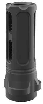 Breek BRK4324 Sentinel Caged Flash Hider Black Nitride Steel 5/8"x24 Threads 9mmLuger Compatible w/ Breek-LOK 3QD                                                                                       