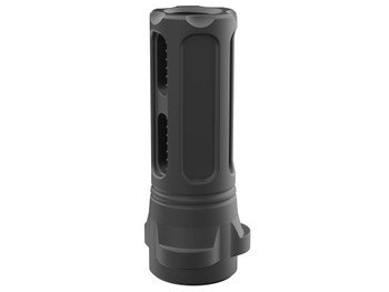 Breek BRK4324 Sentinel Caged Flash Hider Black Nitride Steel 5/8"x24 Threads 9mmLuger Compatible w/ Breek-LOK 3QD