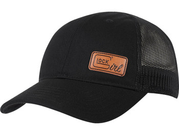 Glock AP96239 Ponytail Hat Black Leather Glock Girl Patch