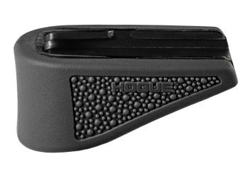 Hogue 18230  Extension Base Pad Fits Glock 43 Compatible w/ 6rd Magazine Black Overmolded Rubber                                                                                                        