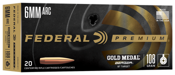 Federal GM6ARCBT1 Gold Medal  6mmARC 108gr 20 Per Box/10 Case                                                                                                                                           