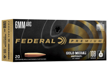 Federal GM6ARCBT1 Gold Medal 6mmARC 108gr 20 Per Box/10 Case
