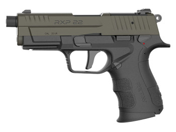 Retay USA RXP22BLKODSL10TH RXP 22 LR 10+1 4" Threaded Barrel, OD Green Cerakote Optic Ready/Serrated Slide, Black Cerakote Polymer Frame w/Accessory Rail, RMR/RMSc Footprint