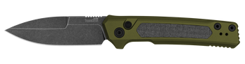 Kershaw 7205 Launch 22 Automatic 3.45" Folding Spear Point Plain CPM MagnaCut Steel Blade, OD Green Anodized w/Black Micarta Inserts Aluminum Handle                                                    
