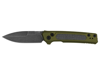 Kershaw 7205 Launch 22 Automatic 3.45" Folding Spear Point Plain CPM MagnaCut Steel Blade, OD Green Anodized w/Black Micarta Inserts Aluminum Handle