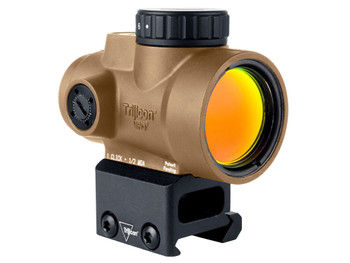Trijicon 2200327 MRO SD Coyote Tan 1x25mm 2 MOA Red Dot Reticle Full Co-Witness Mount