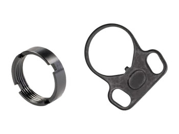 White Label Armory WLA-BUF-7008-01 End Plate Kit Ambidextrous Black Aluminum/Steel AR-15
