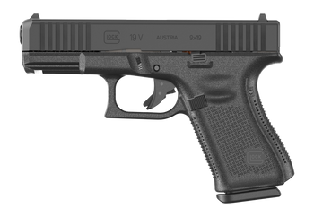 Glock UV1950203 G19 V Compact 9mm Luger 15+1 4.02" Black Barrel & Steel Serrated Slide, Black Polymer Frame w/Accessory Rail, Interchangeable Backstrap                                                 
