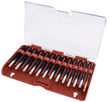Tipton 615333 Bore Brush Set  .17-.45 Cal Rifle Firearm 8-32/5-40 Thread Stainless Steel Nylon Bristles Bronze Includes Storage Box                                                                     