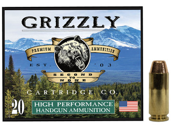 Grizzly Ammo GC10CM2 10mmAuto 200gr Full Metal Jacket Flat Point 20 Per Box/10 Case