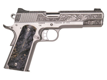 Cnc Firearms CNCWILDLIFE45 Kimber 1911 Wildlife Sports South Exclusive 45 ACP 7+1 5" Burled Maple Wood Grip