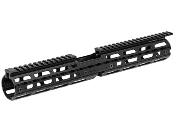 Leapers MTU015SSM Quad Rail Handguard Aluminum Matte Black Receiver