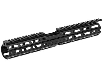 Leapers MTU015SSM Quad Rail Handguard Aluminum Matte Black Receiver