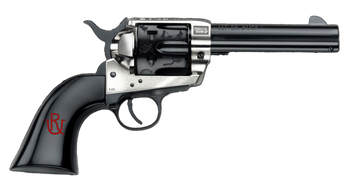 Pietta PFI357PR434BP 1873 Great Western II Pendleton Round?Up 357 Mag 6 Shot 4.75" Blued Engraved Barrel & Cylinder, Ultra Black Engraved Grip, Exposed Hammer                                          
