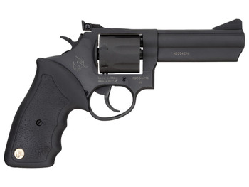 Taurus 2-660041 66 Medium 357 Mag/38 Special +P 7 Shot 4" Matte Black Oxide Ally Steel Barrel, Cylinder & Frame, Black Finger Grooved Rubber Grip, Transfer Bar Safety, Exposed Hammer