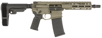 Cobalt Kinetics CKPROLITE30075CKG Pro Lite  300 Blackout 30+1 7.50" Black Melonite Barrel, CK Green Aluminum Receiver w/Picatinny Rail, Black Polymer SB Tactical SBA3 Brace, Black Polymer Grip        