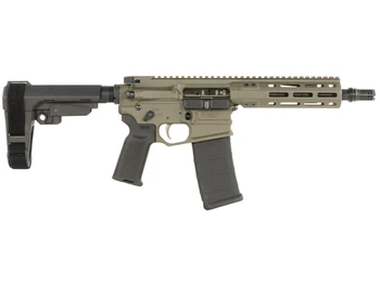 Cobalt Kinetics CKPROLITE30075CKG Pro Lite 300 Blackout 30+1 7.50" Black Melonite Barrel, CK Green Aluminum Receiver w/Picatinny Rail, Black Polymer SB Tactical SBA3 Brace, Black Polymer Grip