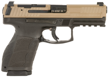 HK 81001196 VP9A1  Full Size 9mm Luger 15+1 4.53" Barrel, Flat Dark Earth Steel Optic Ready/Serrated Slide, Brown Polymer Frame w/Picatinny Rail, Interchangeable Backstrap Grip, Ambidextrous          
