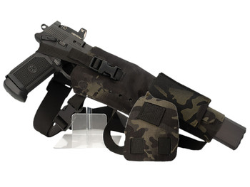 Cole-tac VWX109 Varmint Wrangler XL Pistol Holder Chest MultiCam Black Right Hand
