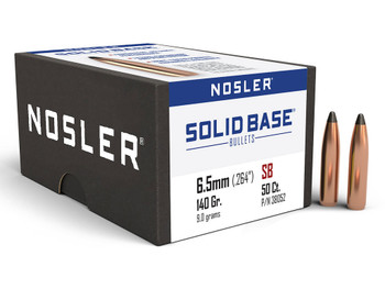 Nosler 38052 Solid Base 6.5mm 140gr Soft Point 50CT