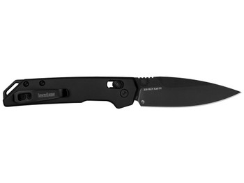Kershaw 2051BLK Mini Iridium 3" Folding/Spear Point Plain Stonewashed D2 Steel Blade/Ice Blue Anodized 6061-T6 Aluminum Handle