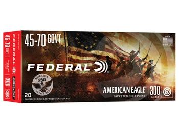 Federal AE4570USA American Eagle 45-70Gov 300gr Jacketed Soft Point 20 Per Box/10 Case