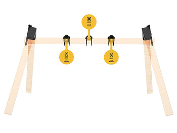 Caldwell 1215375 AR500 Plate Rack Kit 8" Yellow Steel Hanging 3 Plates