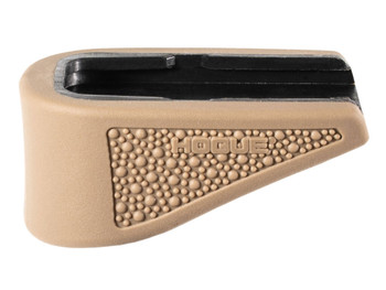 Hogue 18233 Extension Base Pad Fits Glock 43 Compatible w/ 6rd Magazine FDE Overmolded Rubber