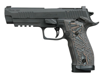 Sig Sauer 226X59XTMSAO P226 XFive Extreme Full Size 9mm Luger 10+1 5" Bull Barrel, Black Nitron Stainless Steel Optic Ready/Serrated Slide & Frame w/Beavertail & Picatinny Rail, Custom Hogue G10 Piran