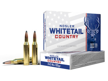 Nosler 40122 Whitetail Country 243Win 100gr 20 Per Box/10 Case