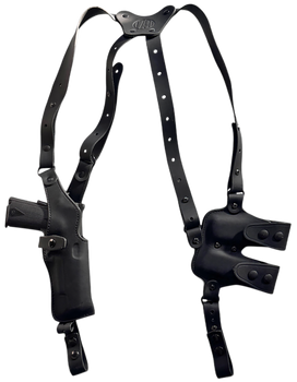 1791 Gunleather NSS1SBLVR  Optic Ready Shoulder Vertical Black Fits 1911 Right Hand                                                                                                                     