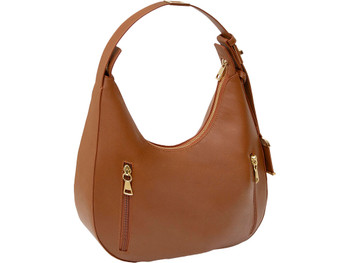 BDOG BDP-092 HOBO STYLE SHOULDER BAG - COGNAC